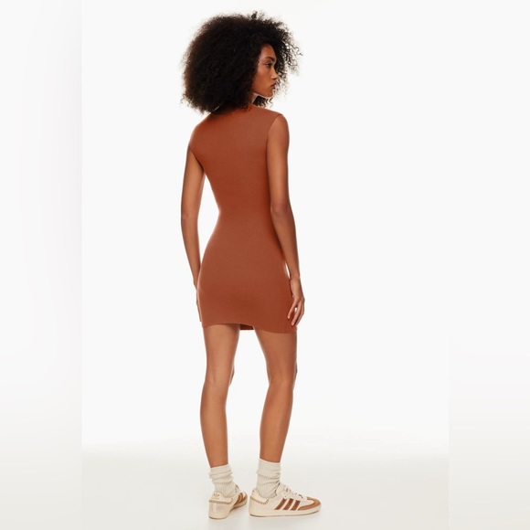 Wilfred Cut-Out Knit Mini Dress (copper red) - Picture 6 of 8